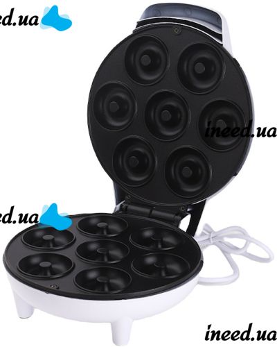 Donut Maker XL-615 750W 7-Piece Electric Donut Maker—A device for making and baking donuts at home with a nonstick coating (GP555)