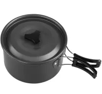 Туристический кухонный набор посуды Cooking Set SY-200 2 в 1 комплект сковородка, кастрюля и кухонные принадлежности в чехле для кемпинга DS-200
