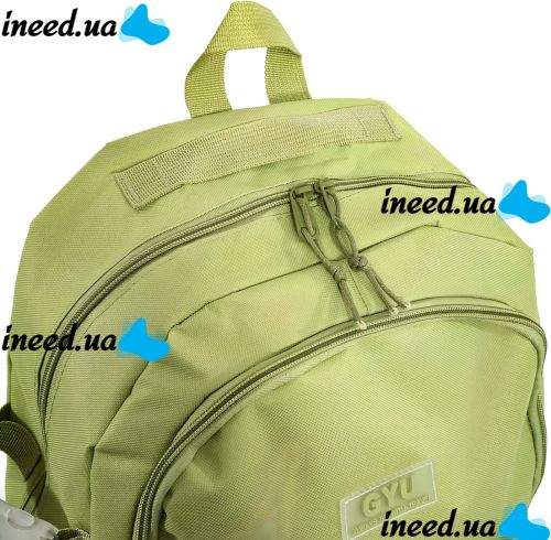 School bag Set Fashion SG5017 4 in 1 for girls, teenage school kit, backpack for 16 liters shopper bag pencil case, satchel with Green badge