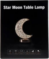 Настільна лампа-нічник Star Moon Table Light 17 сенсорний нічник місяць, Світлодіодна лампа світильник з кристалами на акрилової підставці 3 режими