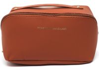 Косметичка органайзер для зберігання косметики Rose of Mon's Land Beauty Box Bag жіноча Дорожня сумка з ручкою, водонепроникна Mons коричнева 