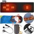 Rectangular mat bedding Folem K1 56702 heated for sofa and sleeping bag Warmer 160x80 cm 3 modes of operation from USB Power Bank in a case