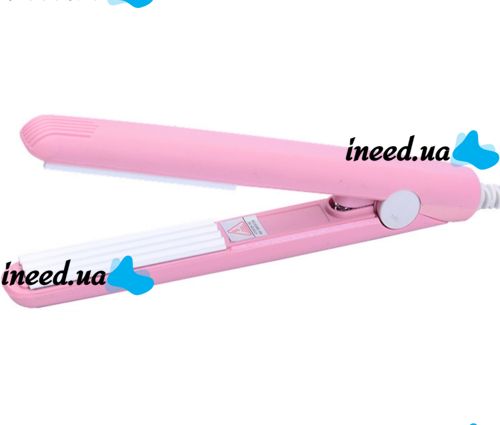 Mini curling iron for hair ProMozer MZ-7052 flat iron for styling and basal volume, travel ceramic curling iron with case 220W MZ7052
