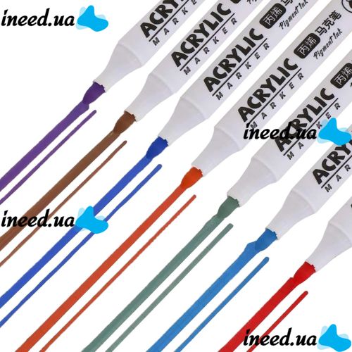 Професійний набір скетч маркерів Creative Acrylic Marker 36 шт для малювання у відрі, акрилові маркери фломастери лінери AND635 - 36 кольорів