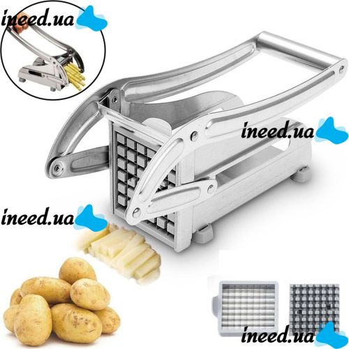 Ручная машинка для нарезки картофеля фри,  картофелерезка Potato Chipper YL-506, Овощерезка для нарезки картошки соломкой с 2 насадками