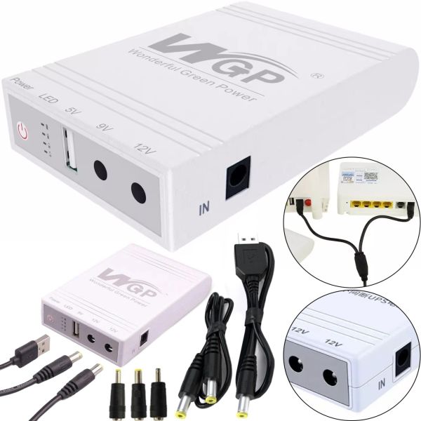 UPS WGP103-5912 UPS Uninterruptible Power Supply for 5V 9V 12V Router, Uninterruptible Power Bank Modem for Protection against unstable power supply