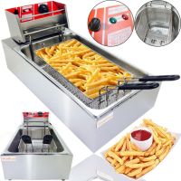 Professional fryer Su Tai ST-1006 fryer for cooking fries and chebureks 6L, Cheburek oven GoodFood EF6 with heating temperature 60-200C from the network