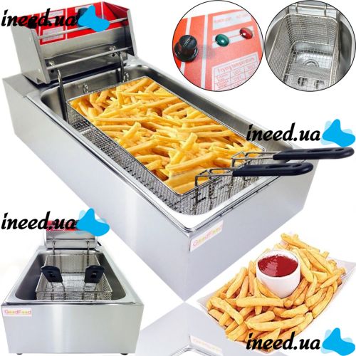 Professional fryer Su Tai ST-1006 fryer for cooking fries and chebureks 6L, Cheburek oven GoodFood EF6 with heating temperature 60-200C from the network