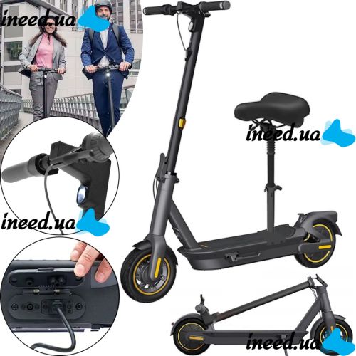 Ninebot KickScooter Max G30 600W Folding Electric scooter with front shock absorber and seat up to 140 kg, Electric Scooter E-Scooter 15Ah up to 50 km