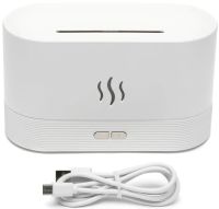 Зволожувач повітря Flame Aroma Diffuser EL - 96W дифузор ефірного масла з імітацією полум'я диму настільний ароматизатор 7 кольорів підсвічування HY01