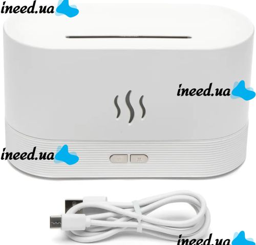 Зволожувач повітря Flame Aroma Diffuser EL - 96W дифузор ефірного масла з імітацією полум'я диму настільний ароматизатор 7 кольорів підсвічування HY01