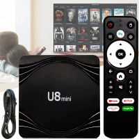 Smart TV Box U8 Mini 4Gb/32GB Android with remote control, 4K Android TV media player with built-in Wi-Fi module for TV Black