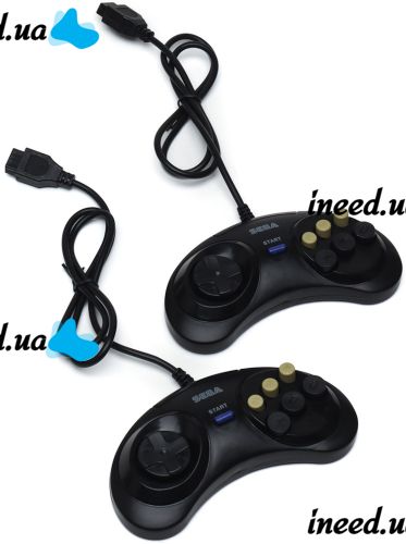 Sega Mega Drive 2 16bit 368 Games Video Game Console with 2 Wireless Joysticks, Sega Mega Drive Wireless Console for AV HDMI TV 