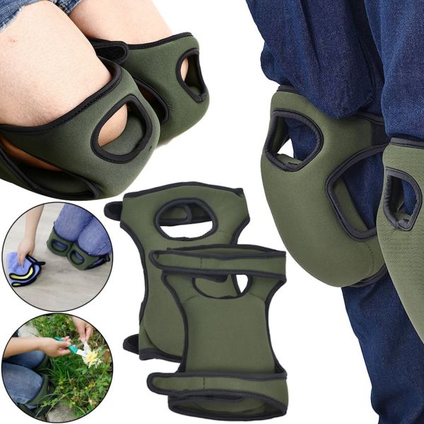 Садовые наколенники Knee Pads универсальная защитная пара наколенников из пены для строительства, огорода, ремонтных и садовых работ 23х46 см Хаки
