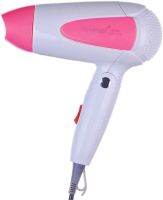 Складаний дорожній фен GEMEI GM-1756 Pink портативний для укладання і сушіння волосся зі збірною ручкою, насадкою і терморегулятором 1200W Рожевий