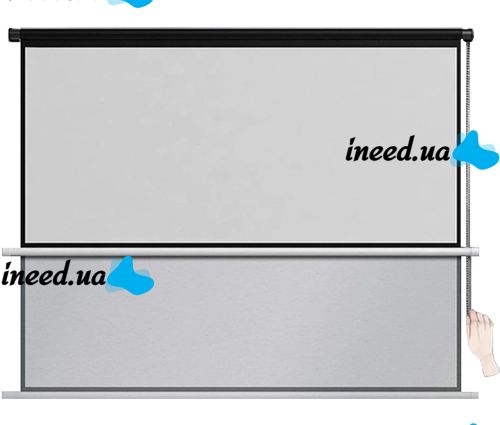 Wall Screen for Projector 4:3 72 inches Projection Roll Hanging HD Screen for Presentations with Manual Control and Roller Shutters 145X110 cm