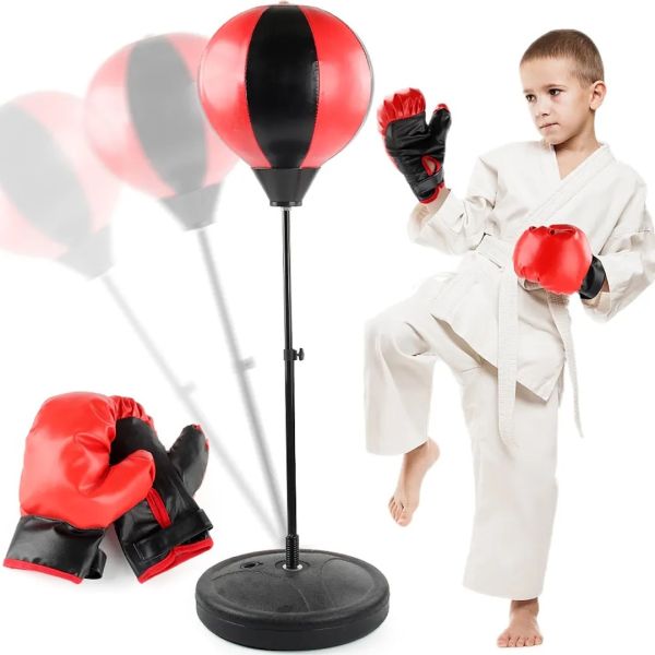 Children's boxing set Profi Boxing MS-0331 children's boxing floor punching bag with gloves on adjustable boxing stand 110 cm 777-784A