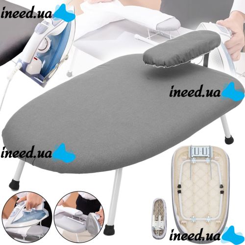 Складна прасувальна міні дошка Portable Iron Board MAG-849 настільна дошка для прасування одягу з підставкою для праски і підрукавником 61х38х24см