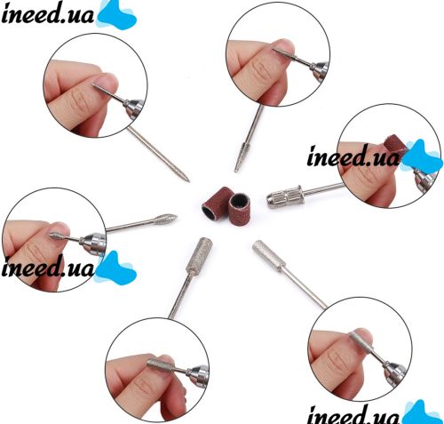 Фрезер для манікюру і педикюру Beauty Nail Dm - 202 35000 об/хв апарат для обробки нігтів з насадками 6 в 1 манікюрний апаратний набір з фрезами