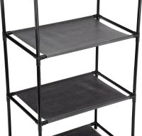 Підлогова складна вішалка для одягу New Boxy Coat Rack 6602 шафа органайзер з гачками і трьома полицями для взуття, розкладний стелаж для передпокою