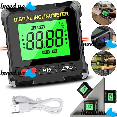 Digital Inclinometer VC720 Digital Inclinometer VC720 with 2 line laser and magnet, electronic laser level for tilt angle measurement