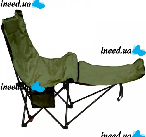 Раскладное кресло шезлонг Lesko DL-274 Green до 120 кг для кемпинга 160х55х60 см складной туристический лежак раскладушка в чехле Зеленый Ranger