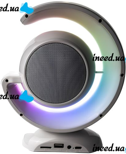 Portable Night Light with Karaoke Lightshow YS-110 Desktop Wireless Lamp with Bluetooth Speaker, Two Microphones and RGB LED Backlight
