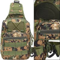 Tactical Shoulder Bag for 6L A74 Camouflage Dark Single-strap Waterproof Men's Military Chest Bag Army Chest