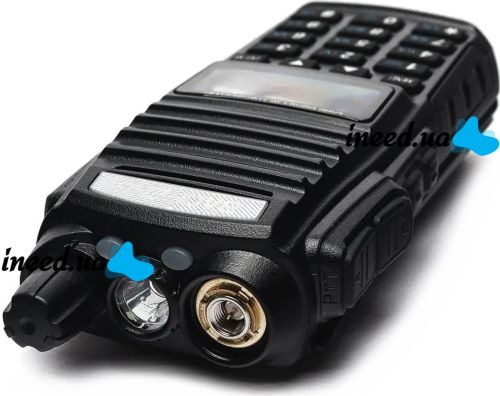 Дводіапазонна рація Baofeng UV82 5W на 128 каналів до 7 км портативна цифрова радіостанція з гарнітурою і подвійною кнопкою 2800 мАг UV - 82 Чорна