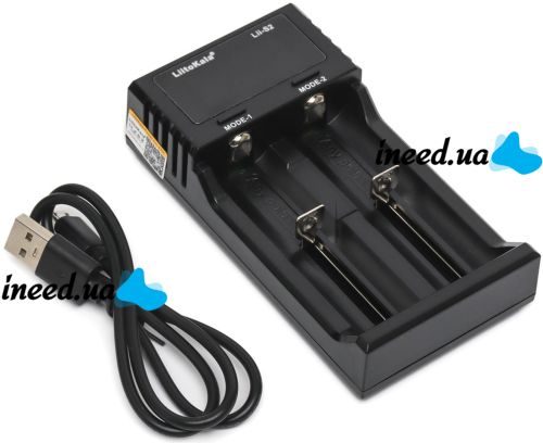 LiitoKala Lii-S2 Battery Charger Universal Charging with LCD Display Indicator for 18650 batteries with 2 USB batteries