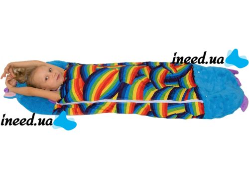Sleeping Bag with Pillow for Children Happy Nappers Unicorn 3 in 1 Children's Sleeping Bag 130X50 cm Cocoon Transformer, Pillow Sleeping Toy with Zipper