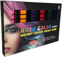 Hair Chalk Set FM227 Multicolored Dyes 6 pcs Hair Chalk Set comb set with colored crayons for coloring hair of children and adults