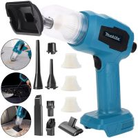 Акумуляторний пилосос Makita CVC-21 21V з насадками, бездротовий ручний автопилосос Макіта 3 режими швидкості для сухого прибирання в авто і вдома Синій