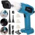 Аккумуляторный пылесос Makita CVC-21 21V с насадками, беспроводной ручной автопылесос Макита 3 режима скорости для сухой уборки в авто и дома Синий