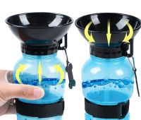 Портативна Дорожня поїлка для собак Aqua Dog Petshy PET Bottle 500 мл автоматична прогулянкова пляшка для води з чашею в дорогу ПЕТ ботл