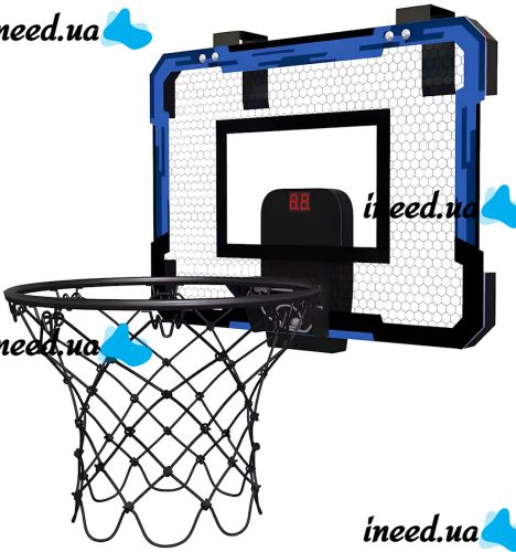 Баскетбольный набор Basketball Hoop HFD002A-09 подвесной щит с кольцом, электронным таблом и креплением, комплект для игры в баскетбол от 3-х лет