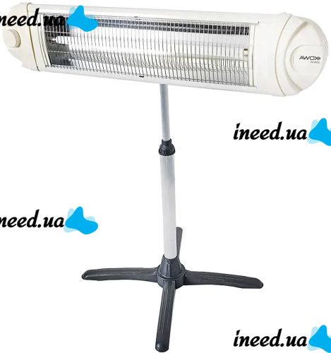 Awox Ecotec 2500W Infrared Electric Heater Quartz Floor Electric Heater, Wall Mounted UFO with Telescopic Leg for Home