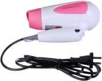 Складаний дорожній фен GEMEI GM-1756 Pink портативний для укладання і сушіння волосся зі збірною ручкою, насадкою і терморегулятором 1200W Рожевий