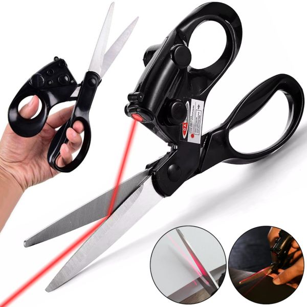 Швейные ножницы с лазерным указателем Laser Scissors LP01 21 см портняжные ножницы для кроя и шитья с лазером для точного разрезания ткани и бумаги