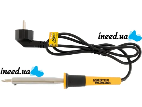 Contact electric soldering iron Mastertool 44-0009 80W electric soldering iron on a stand for joining and soldering parts and wires from the 220V WL-9 network