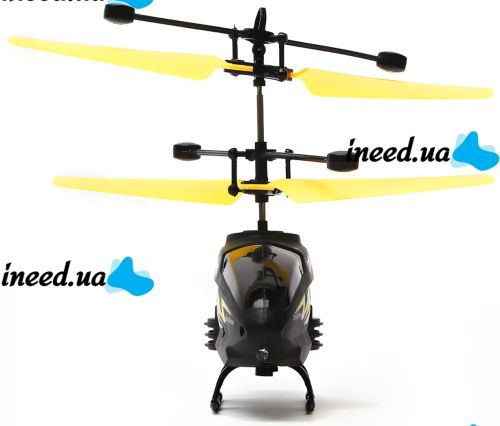 Літаючий вертоліт на радіокеруванні Dynamic Helicopter LH - 1804 2 в 1 акумуляторна дитяча іграшка з управлінням браслетом і підсвічуванням USB LH1804