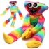 Large Multi-colored Soft Children's Hug Toy Hagi Wagi Rainbow Plush Monster Huggy Wuggy with Velcro on the arms 40cm from TIKTOK