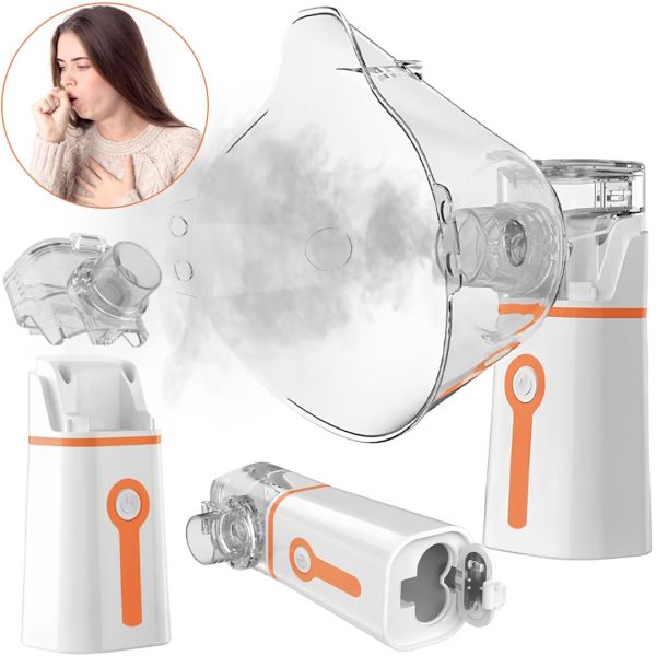Ручной небулайзер Mesh Nebulizer M-202 портативный ультразвуковой ингалятор, бесшумный мини распылитель для ингаляций дома на батарейках M202