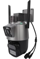 Color Outdoor IP Surveillance Camera with Dual Camera P11 WiFi Video Camera with Night Shooting, Motion Sensor and Microphone 3MP SD RJ45