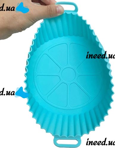 Silicone baking dish Food Grade Silica 880-2 universal round mold with handles 16 cm tray for frying and baking in a deep fryer