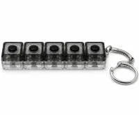 Брелок антистресс кейкап Switch Keychain SK-04 игрушка кликер с 4 механическими клавишами, карабином для ключей и RGB подсветкой Черная Jedel