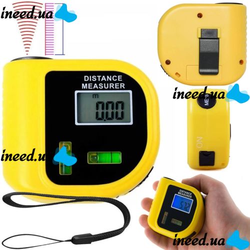 Electronic laser ruler Kronos Top CP-3010 3 in 1 level 18 m, laser rangefinder, construction tape measure for determining accurate measurements Yellow