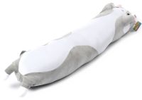Soft Plush Toy Pillow Cat Baton 50 cm Silver Children's Pillow Cuddle cat, toy Long Antistress cat Baton from 3 years old Gray