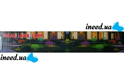 Садовий декоративний rgb ліхтар Медуза Solar Lawn Lamp 85 см вуличний газонний світильник факел 7 LED кольорів на сонячній батареї в землю BL LC7