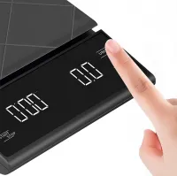 Kitchen Touch Scale Coffee Scale EK6012 up to 5 kg, cordless coffee weighing scale with LED display, timer and flat platform 4058